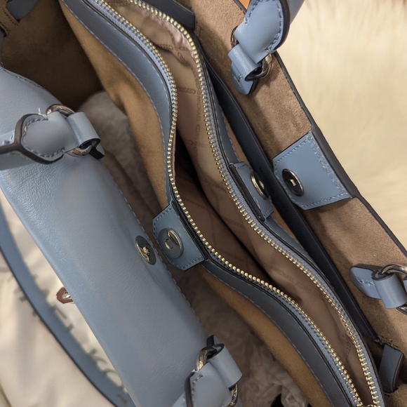 Michael Kors Hamilton Legacy Blue Purse And Wallet Bundle With Glasses And Watch - Picture 3 of 9